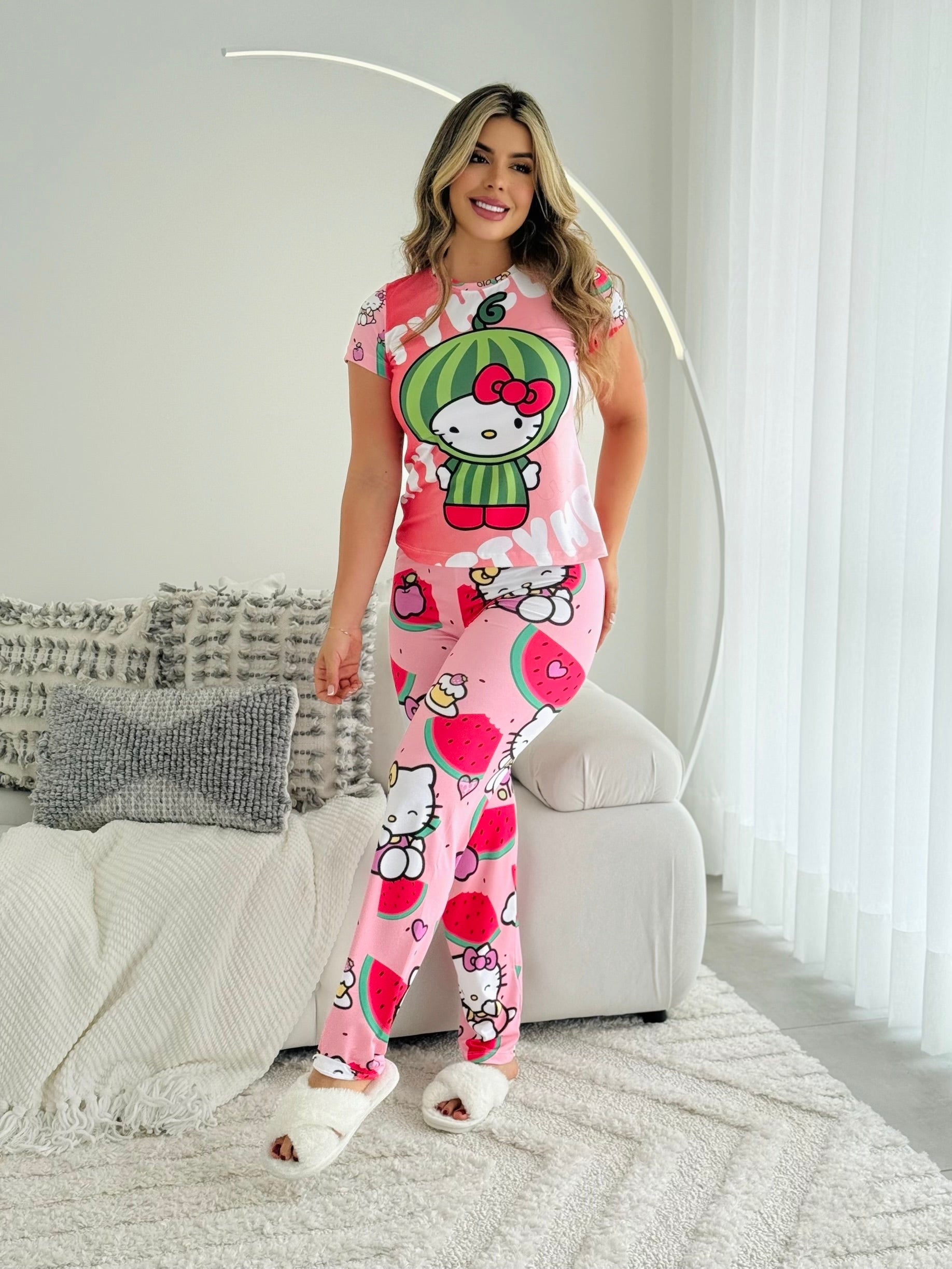 Camiseta Pantalón Hello Kitty Sandía