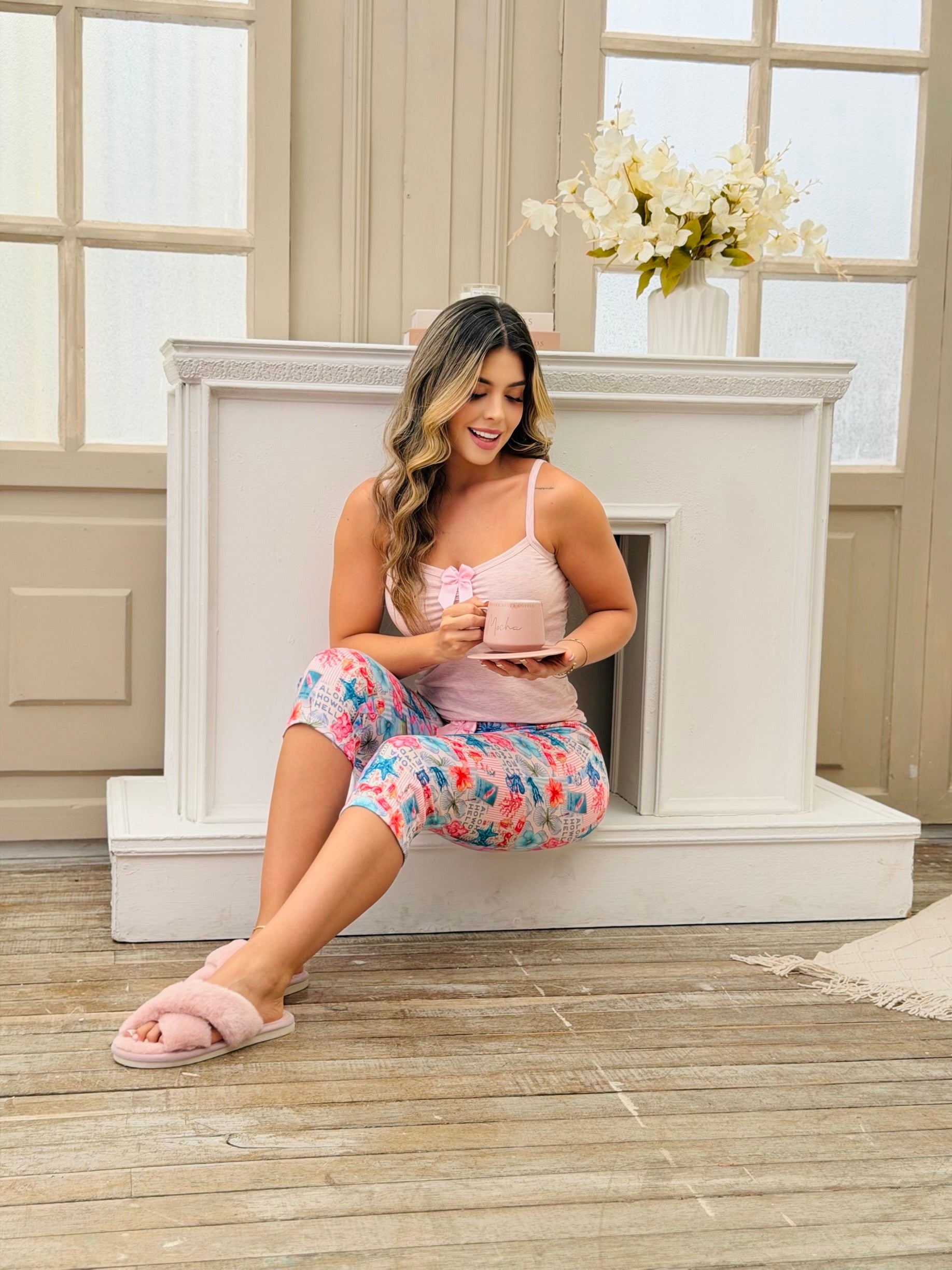 Pijama Capri Corales