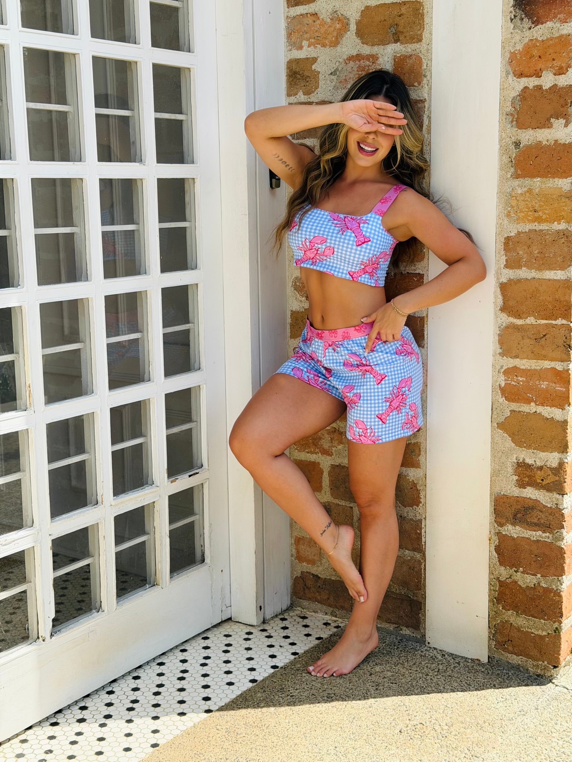 Short Camisa + Top Langosta