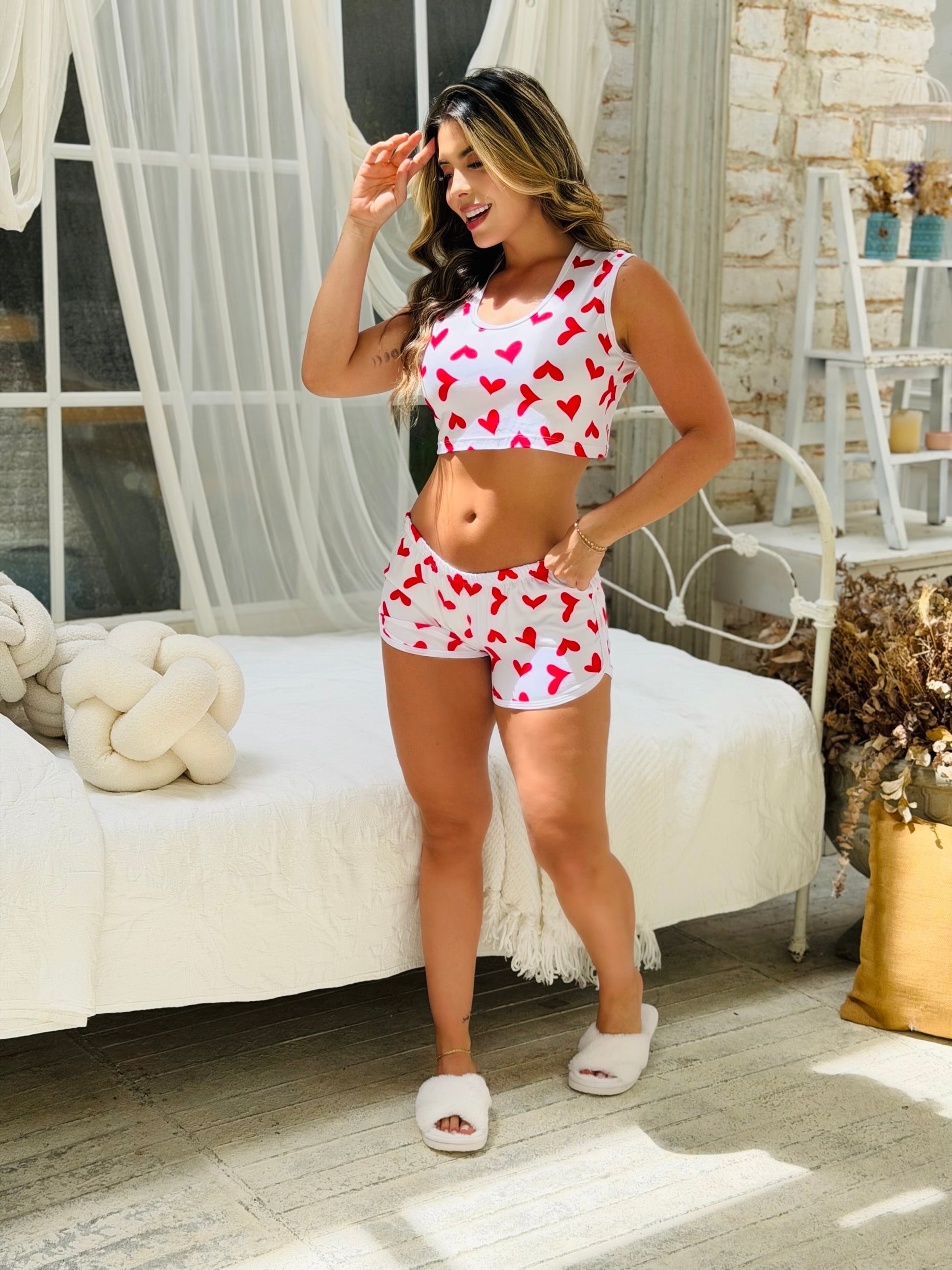 Pijama Esqueleto Corazones