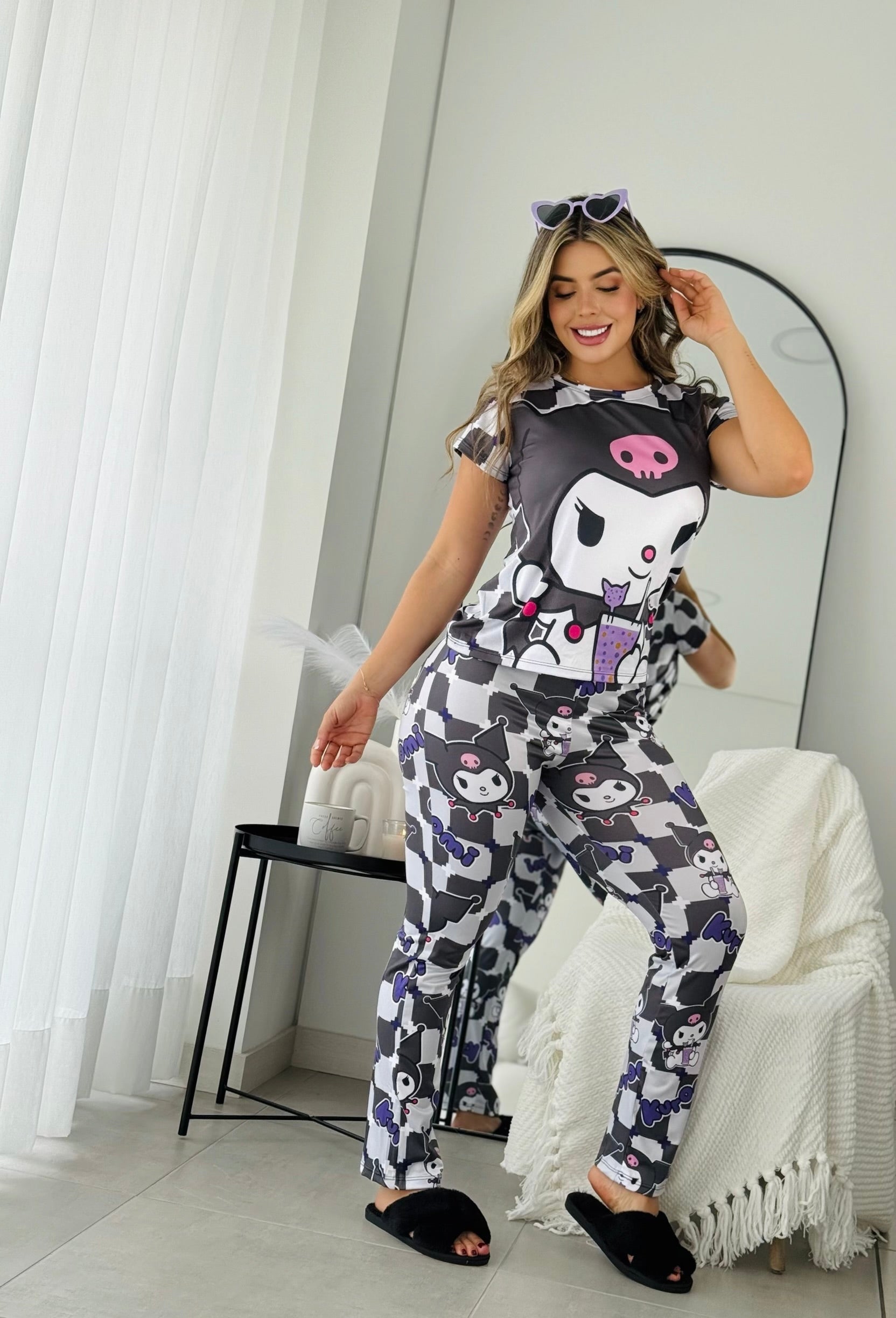 Camiseta Pantalón Kuromi  Ajedrez
