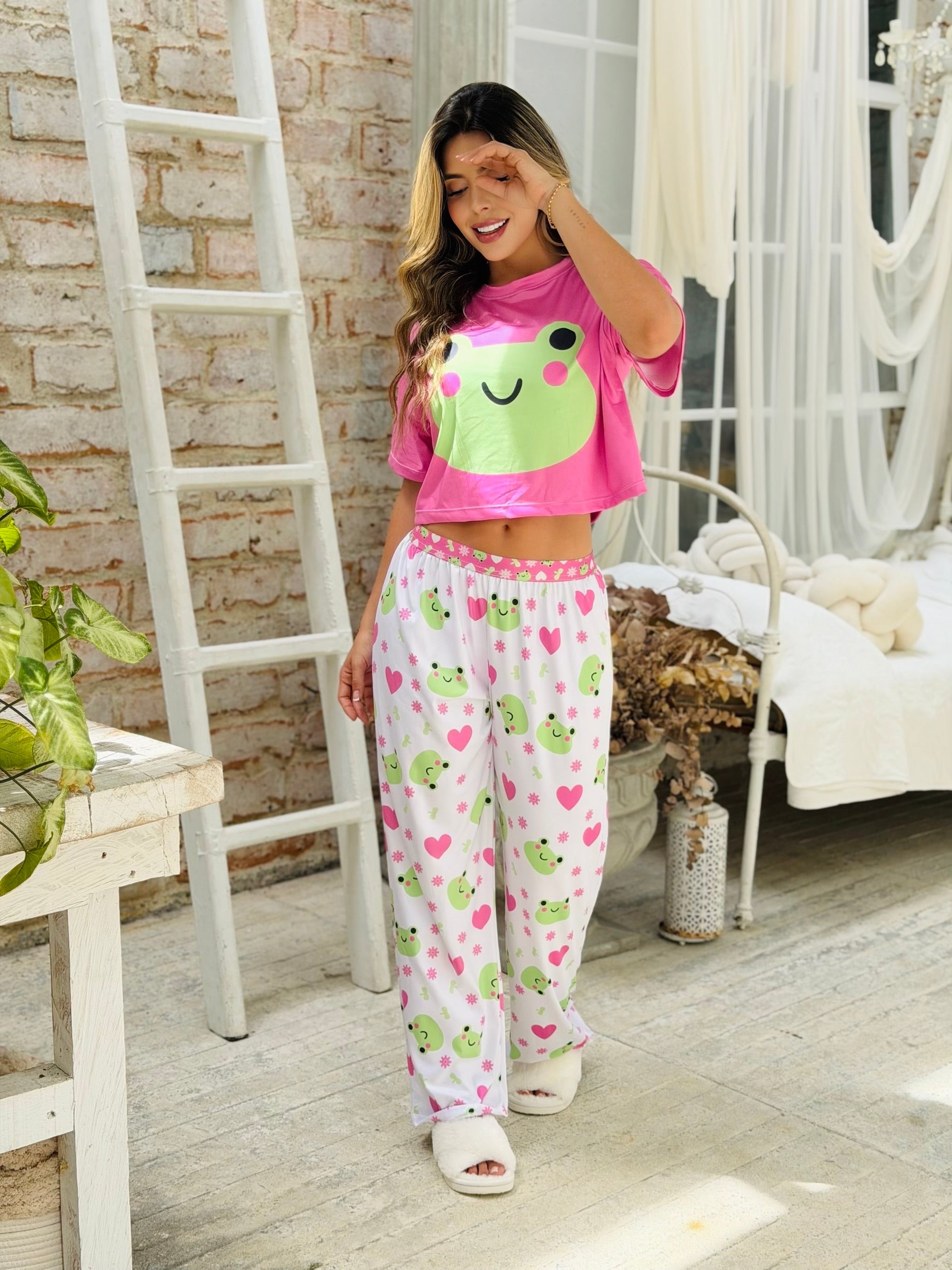 Trio Pantalon Camiseta+ top ranita